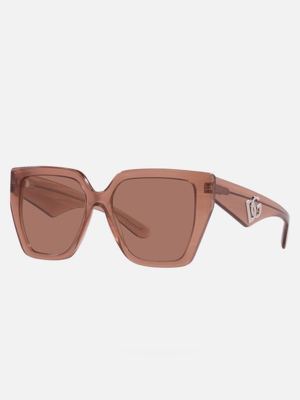 Dolce & Gabbana Brown Transparent Frame Sunglasses for women